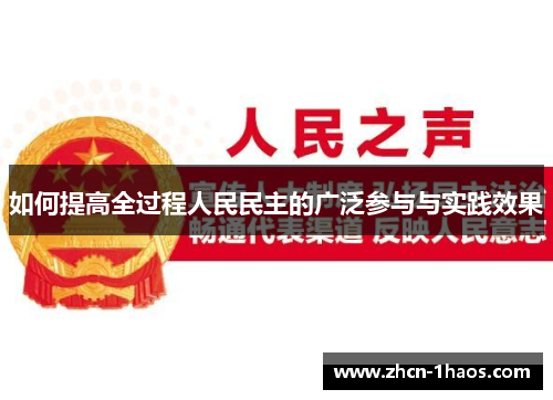 如何提高全过程人民民主的广泛参与与实践效果